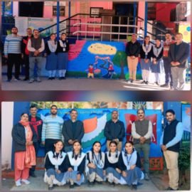 गाहलियाँ विद्यालय के छात्राओं ने आर्ट्स पेंटिंग से चमकाया विद्यालय